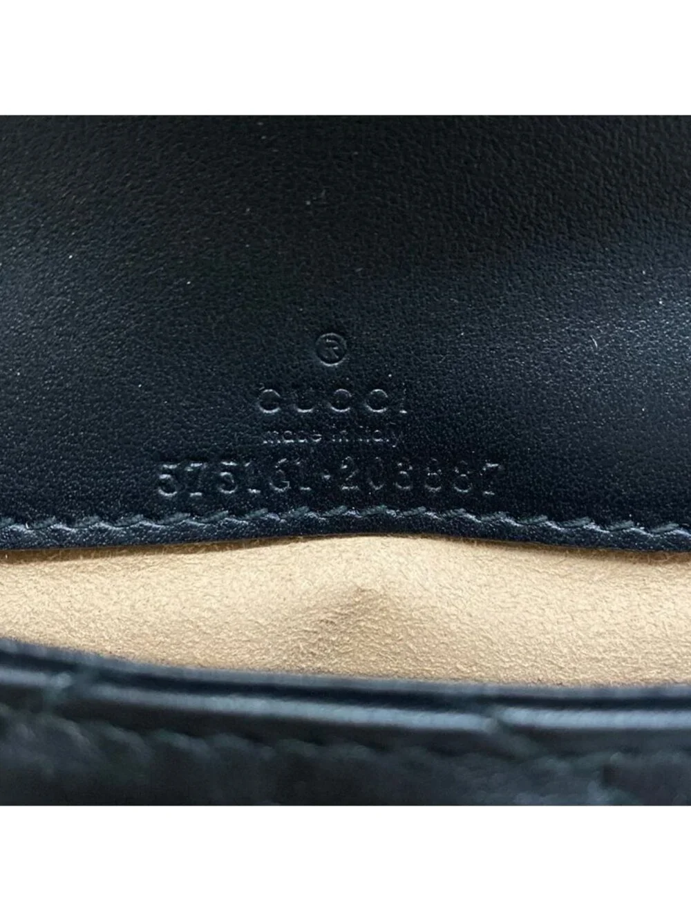 Gucci Handbag GG Marmont Black Leather